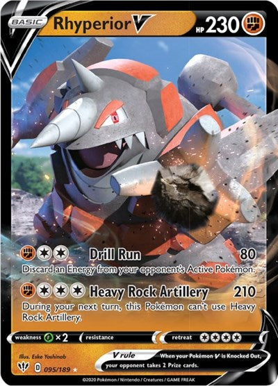 Sword & Shield Darkness Ablaze - 095/189 Rhyperior V Ultra Rare