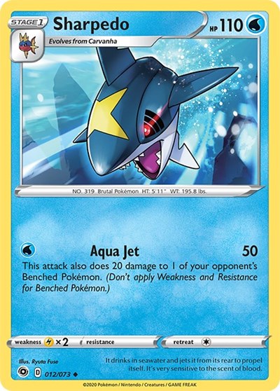 Champions Path - 12/73 Sharpedo Uncommon