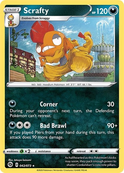 Champions Path - 42/73 Scrafty Holo Rare