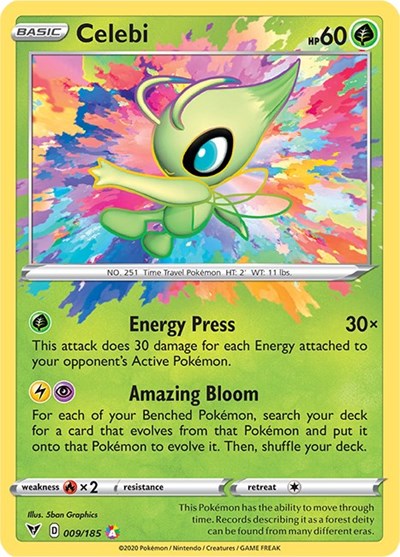 Sword & Shield Vivid Voltage - 009/185 Celebi Amazing Rare