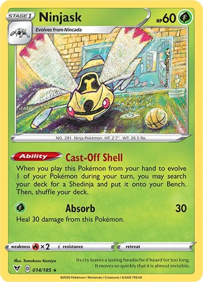 Sword & Shield Vivid Voltage - 014/185 Ninjask Rare