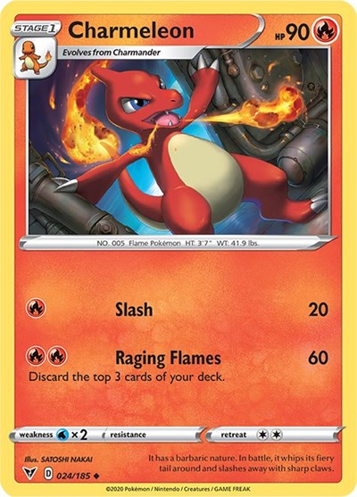 Sword & Shield Vivid Voltage - 024/185 Charmeleon Uncommon