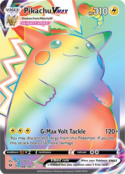 Sword & Shield Vivid Voltage - 188/185 Pikachu VMAX Secret Rare