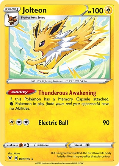 Sword & Shield Vivid Voltage - 047/185 Jolteon Rare