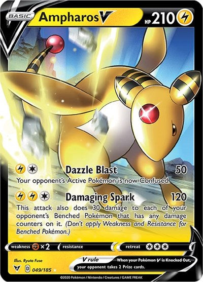 Sword & Shield Vivid Voltage - 049/185 Ampharos V Ultra Rare