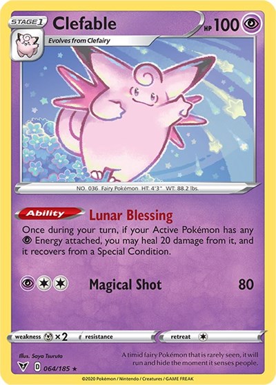 Sword & Shield Vivid Voltage - 064/185 Clefable Rare