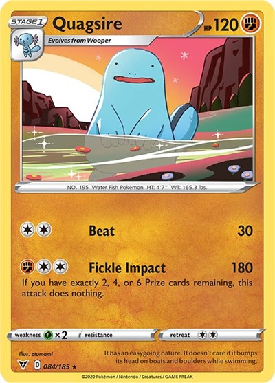 Sword & Shield Vivid Voltage - 084/185 Quagsire Rare