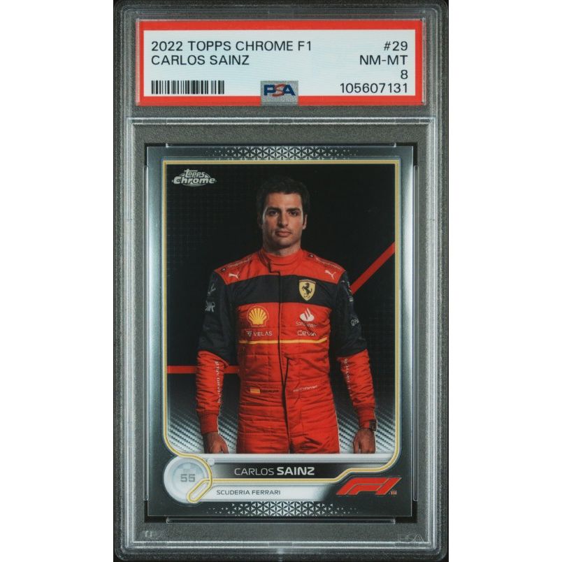 2022 Topps Chrome Formula 1 #29 Carlos Sainz PSA 8