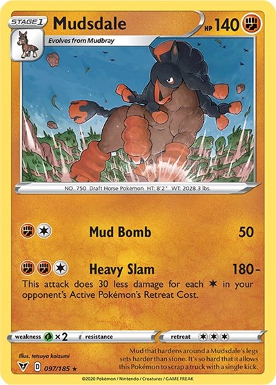 Sword & Shield Vivid Voltage - 097/185 Mudsdale Rare