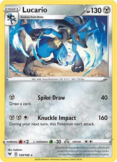 Sword & Shield Vivid Voltage - 120/185 Lucario Rare