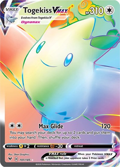 Sword & Shield Vivid Voltage - 191/185 Togekiss VMAX Secret Rare