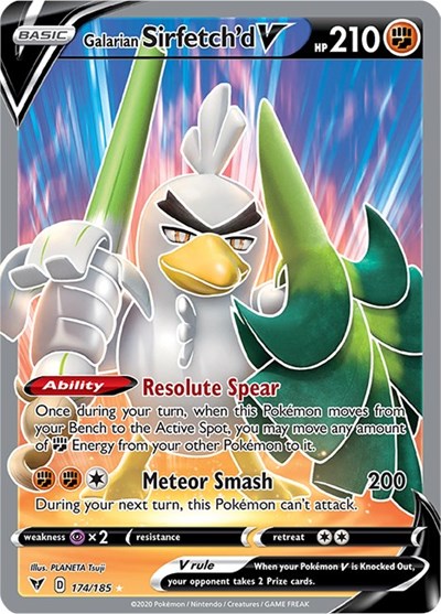 Sword & Shield Vivid Voltage - 174/185 Galarian Sirfetch'd V (Full Art) Ultra Rare