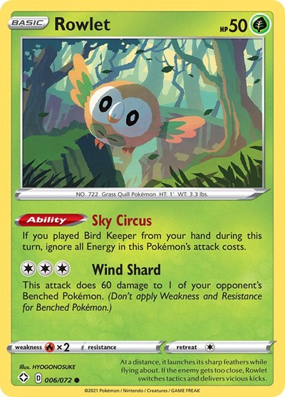 Shining Fates - 006/072 Rowlet Common