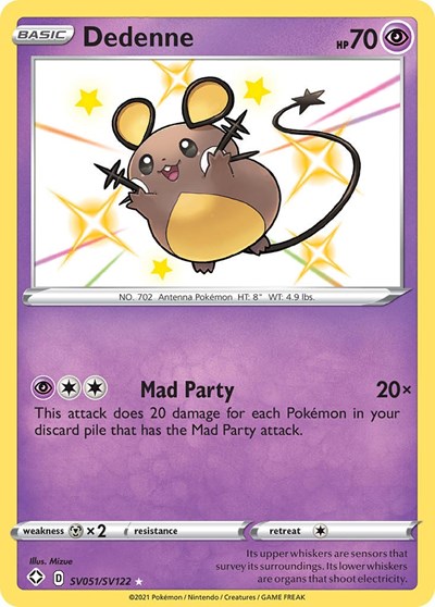 Shining Fates Shiny Vault - SV051/SV122 Dedenne Shiny Holo Rare