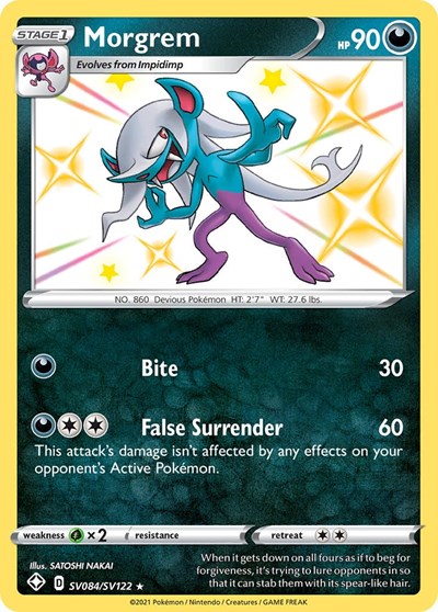 Shining Fates Shiny Vault - SV084/SV122 Morgrem Shiny Holo Rare