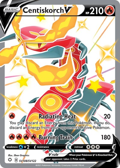 Shining Fates Shiny Vault - SV108/SV122 Centiskorch V Shiny Holo Rare