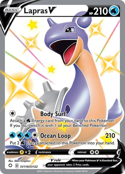 Shining Fates Shiny Vault - SV110/SV122 Lapras V Shiny Holo Rare