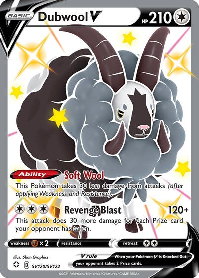 Shining Fates Shiny Vault - SV120/SV122 Dubwool V Shiny Holo Rare