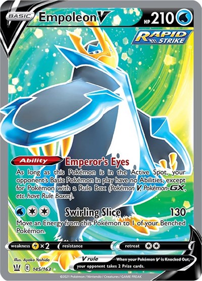 Sword & Shield Battle Styles - 145/163 Empoleon V (Full Art) Ultra Rare