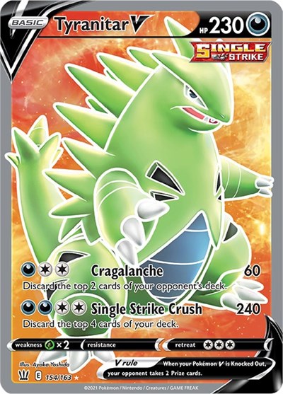 Sword & Shield Battle Styles - 154/163 Tyranitar V (Full Art) Ultra Rare