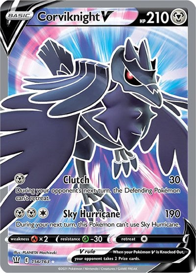 Sword & Shield Battle Styles - 156/163 Corviknight V (Full Art) Ultra Rare