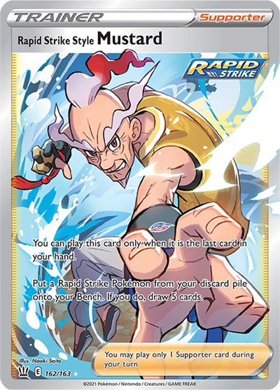 Sword & Shield Battle Styles - 162/163 Rapid Strike Style Mustard (Full Art) Ultra Rare