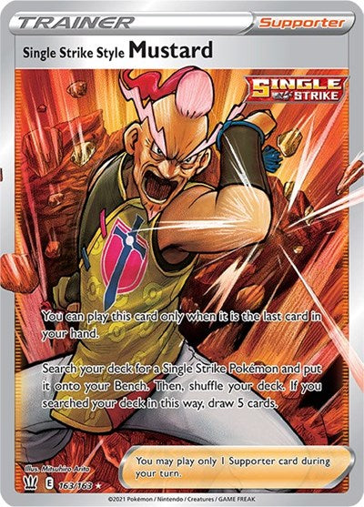 Sword & Shield Battle Styles - 163/163 Single Strike Style Mustard (Full Art) Ultra Rare