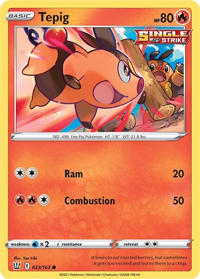 Sword & Shield Battle Styles - 023/163 Tepig Common