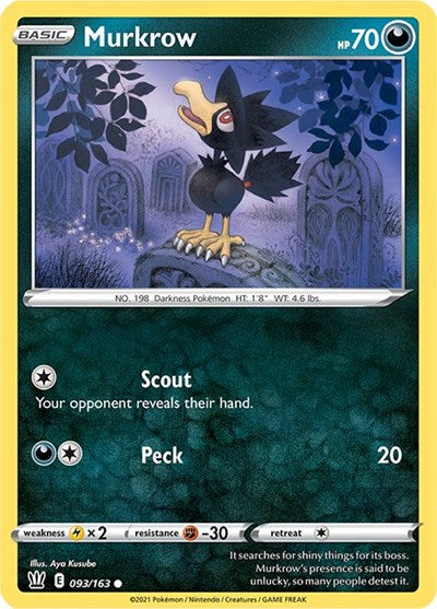 Sword & Shield Battle Styles - 093/163 Murkrow Common