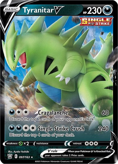 Sword & Shield Battle Styles - 097/163 Tyranitar V Ultra Rare