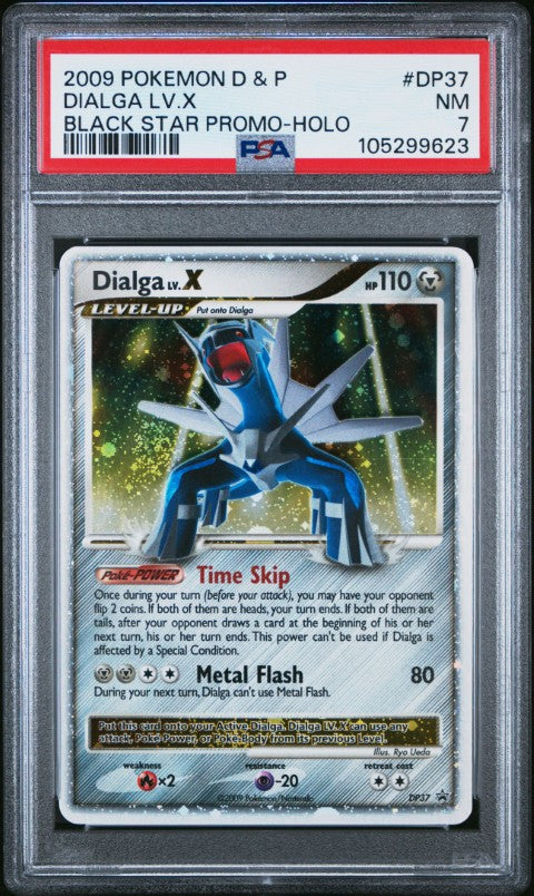2009 Pokemon Diamond & Pearl Black Star Promo #DP37 Dialga Lv.X Black Star Promo-Holo PSA 7