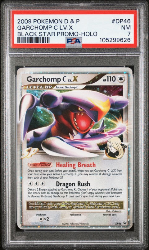 2009 Pokemon Diamond & Pearl Black Star Promo #DP46 Garchomp C Lv.X-Holo PSA 7