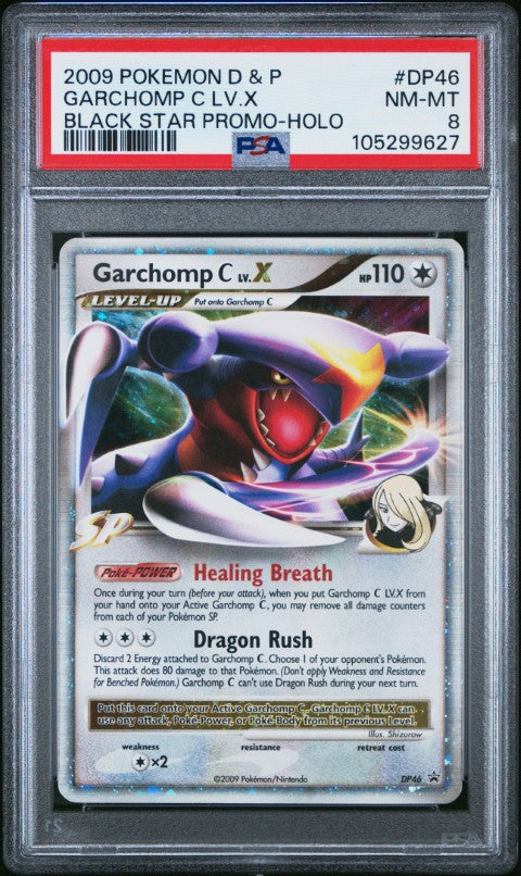 2009 Pokemon Diamond & Pearl Black Star Promo #DP46 Garchomp C Lv.X Black Star Promo-Holo PSA 8