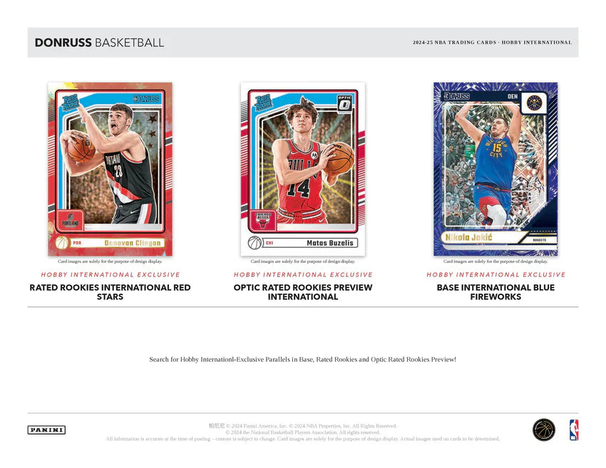 2024-25 Panini NBA Donruss Basketball International Hobby Box