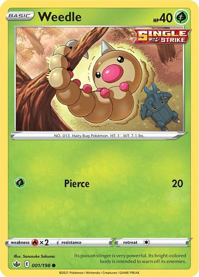 Sword & Shield Chilling Reign - 001/198 Weedle Common