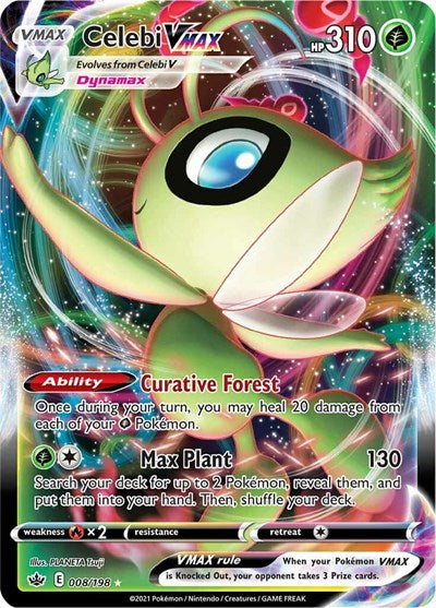 Sword & Shield Chilling Reign - 008/198 Celebi VMAX Ultra Rare