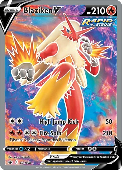 Sword & Shield Chilling Reign - 161/198 Blaziken V (Full Art) Ultra Rare