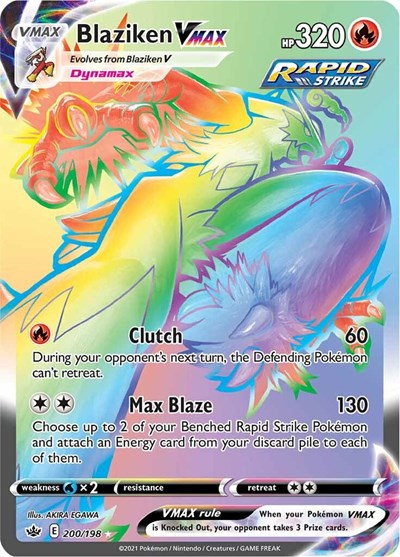 Sword & Shield Chilling Reign - 200/198 Blaziken VMAX Secret Rare