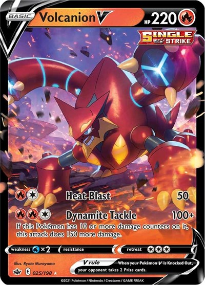 Sword & Shield Chilling Reign - 025/198 Volcanion V Ultra Rare