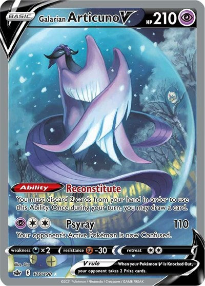 Sword & Shield Chilling Reign - 170/198 Galarian Articuno V (Alternate Full Art) Ultra Rare