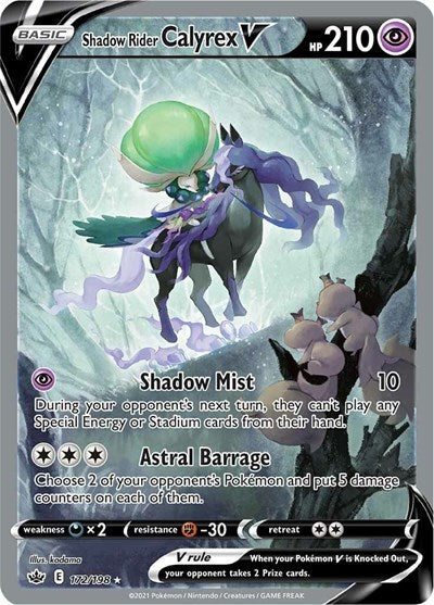 Sword & Shield Chilling Reign - 172/198 Shadow Rider Calyrex V (Alternate Full Art) Ultra Rare