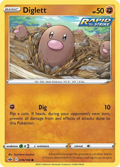 Sword & Shield Chilling Reign - 076/198 Diglett Common