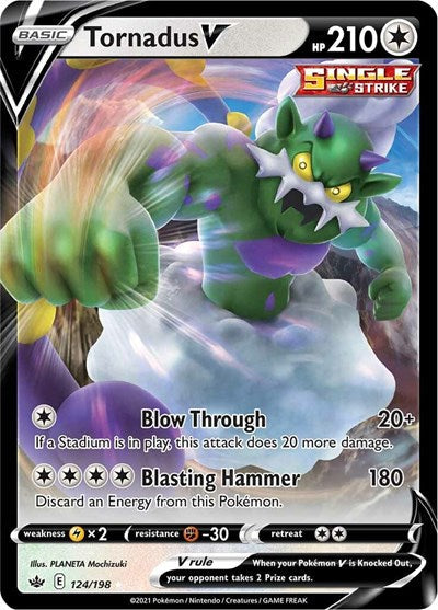 Sword & Shield Chilling Reign - 124/198 Tornadus V Ultra Rare
