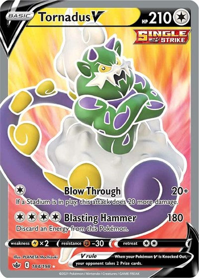 Sword & Shield Chilling Reign - 184/198 Tornadus V (Full Art) Ultra Rare