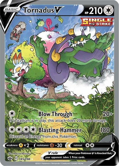 Sword & Shield Chilling Reign - 185/198 Tornadus V (Alternate Full Art) Ultra Rare