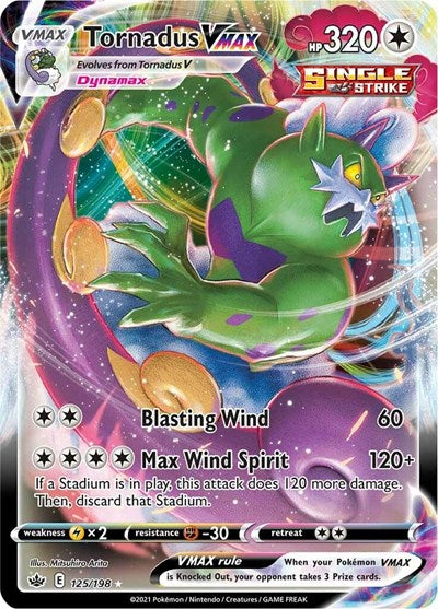 Sword & Shield Chilling Reign - 125/198 Tornadus VMAX Ultra Rare