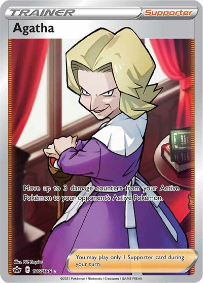 Sword & Shield Chilling Reign - 186/198 Agatha (Full Art) Ultra Rare