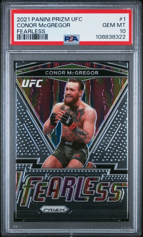 2021 Panini Prizm Ufc Fearless #1 Conor Mcgregor Fearless PSA 10