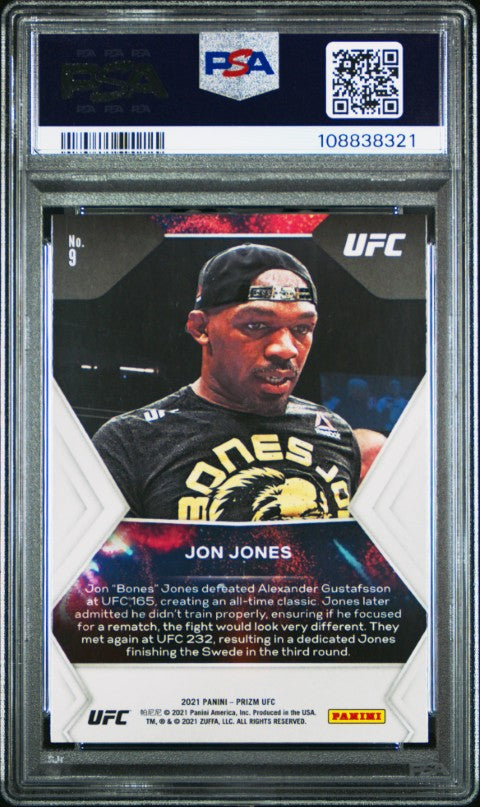 2021 Panini Prizm Ufc Fireworks #9 Jon Jones Fireworks PSA 10