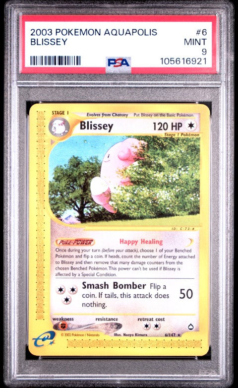 2003 Pokemon Aquapolis #6 Blissey PSA 9